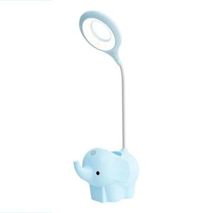 huismerk 1268 6W Eye Protection Learning LED Dormitory Desk Touch Smart Color Elephant Desk Lamp Colour: Charge and Plug Dual Purpose(Blue)