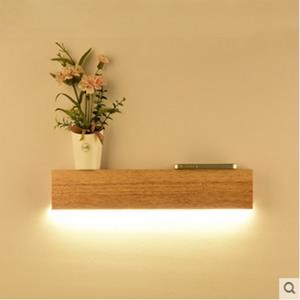 huismerk LED 8W massief hout eenvoud muur lamp studie corridor slaapkamer lamp