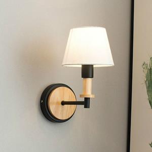 huismerk E27 LED Bedside gangpad creatieve persoonlijkheid houten wand lamp stroombron: geen lichtbron (zwart)