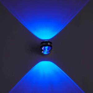 huismerk LED op en neer licht wandlamp dubbelzijdig kristal aluminium lichten bovenste uitlaat macht: 2W (blauw licht)