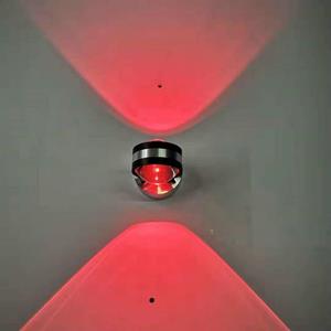 huismerk LED op en neer licht wandlamp dubbelzijdig kristal aluminium lichten bovenste uitlaat macht: 6W (rood licht)