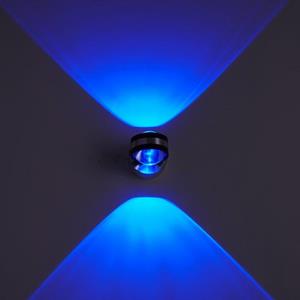 huismerk LED-up en down light wandlamp dubbelzijdig kristal aluminium lichten bovenste outlet vermogen: 6W (blauw licht)