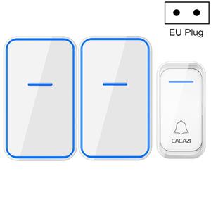 cacazi CACZI A68-2 Eén naar twee Draadloze Afstandsbediening Elektronische Deurbel Home Smart Digitale Draadloze Deurbel Stijl: EU-plug