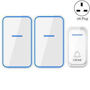 cacazi CACZI A68-2 Eén naar twee Draadloze afstandsbediening Elektronische deurbel Home Smart Digitale Draadloze Deurbel Stijl: Britse plug