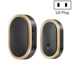 CACAZI A99 Home Smart Remote Control Doorbell Elderly Pager Style:US Plug(Black Gold)