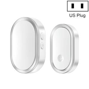 CACAZI A99 Home Smart Remote Control Doorbell Elderly Pager Style:US Plug(Silver)