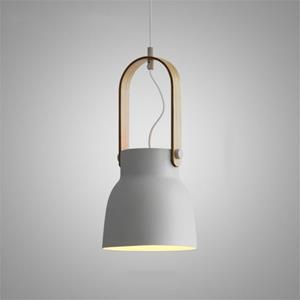 huismerk Houtnerf Creatieve Eenvoudige Persoonlijkheid Restaurant Kroonluchter Single Head Studie Slaapkamer Macaron Bar Kleine lamp zonder lichtbron grootte: