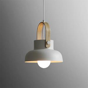 huismerk Houtnerf Creatieve Eenvoudige Persoonlijkheid Restaurant Kroonluchter Single Head Studie Slaapkamer Macaron Bar Kleine lamp zonder lichtbron grootte: