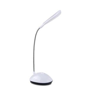 huismerk 2 PC's flexibel instelbare draagbare slaapkamer lezing bureaulamp leidde nachtlampje voor Children(White)