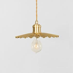 huismerk Zuiver koper single head Vintage nostalgische Brass geplooid kroonluchter met 5W wit licht LED