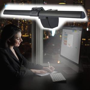 huismerk Monitor Scherm opknoping lamp LED Office Computer Notebook Lezen Smart Eye Protection Desk Lamp (Zwart)