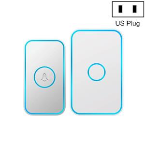 CACAZI A78 Long-Distance Wireless Doorbell Intelligent Remote Control Electronic Doorbell Style:US Plug(Bright White)