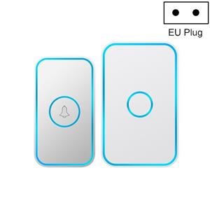 CACAZI A78 Long-Distance Wireless Doorbell Intelligent Remote Control Electronic Doorbell Style:EU Plug(Bright White)