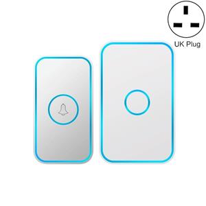 CACAZI A78 Long-Distance Wireless Doorbell Intelligent Remote Control Electronic Doorbell Style:UK Plug(Bright White)