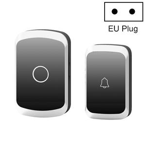 CACAZI A20 Smart Home Wireless Doorbell Digital Music Remote Control Waterproof Doorbell Style:EU Plug(Black)