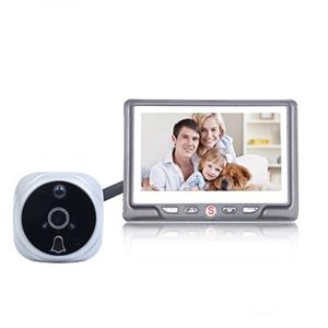 huismerk 4 3 inch LCD deur camera recordable digitale kijkgat video opname Motion detect deur Eye deurbel video (zilver)