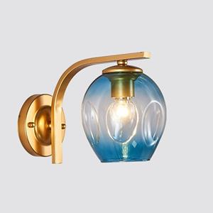 huismerk 5W warm licht eenvoudige slaapkamer studie bedside lamp LED wandlamp creatieve gang wandlamp (2035 goud gradiënt blauw)