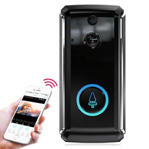 huismerk M101 WiFi intelligent video deurbel ondersteuning infrarood nachtzicht/bewegingsdetectie/tweeweg intercom/32GB SD-kaart (zwart)