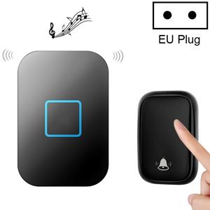 CACAZI FA88 zelfaangedreven Smart Home Draadloze deurbel EU-stekker (zwart)