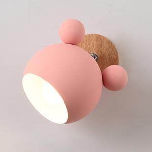 huismerk Creatieve cartoon E27 LED warm wit licht muur lamp voor bed passage (roze)