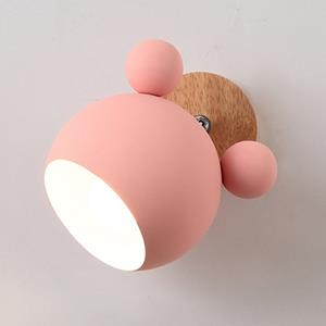 huismerk Creatieve Cartoon E27 LED wit licht muur Lamp voor bed Passage (roze)