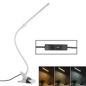 huismerk LED bureaulamp 8W opvouwbare oogbescherming tafellamp USB plug-in versie (wit)