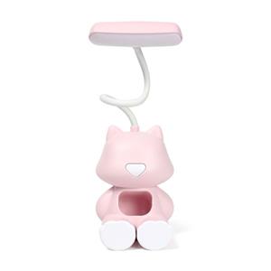 huismerk 2 stks FY6601 Cartoon Pen Houder Reading Desk Lamp LED Oogbescherming Slaapzaal Studentkamer Lamp (Pink)