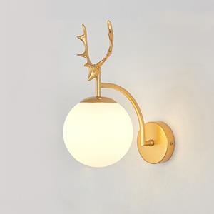 huismerk LED glazen wand slaapkamer nachtlampje woonkamer studeertrap wandlamp krachtbron: zonder gloeilamp (6104 gouden melk wit)