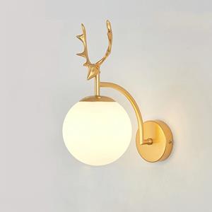 huismerk LED glazen wand slaapkamer nachtlampje woonkamer studeertrap wandlamp krachtbron: 5W warm licht (6104 gouden melk wit)