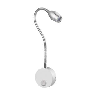 huismerk 3W zilveren Shell flexibele Goose nek wit licht LED Lamp leeslamp 160 LM 3000-3200K Wall Mount licht muur schans Lamp kreeg de CE / FCC-certificatie