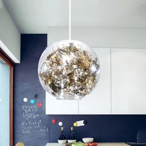 YWXLight HANGLAMP  moderne glas kunst Creative hanger licht met E27 lamp Perfect voor keuken eetkamer slaapkamer (kleur: goud grootte: + Warm wit)