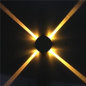 huismerk Ronde 12W LED Cross Star Wall Light Style Lamp Bar Network Bar KTV Club Achtergrond Muur decoratie Licht (Geel Licht)