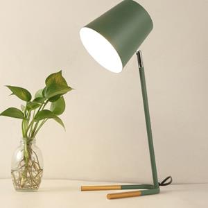 huismerk YWXLight LED Eye-zorgzame tafellamp moderne creatieve minimalistische slaapkamer bed lamp student studie tafellamp (groen)