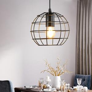 YWXLight smeedijzer kunst Globe vormige frame plafondlamp hanglamp voor Restaurant Bar Cafe House