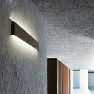 huismerk Moderne minimalistische woonkamer hal trap schans LED muur lamp creatieve decoratie verlichting lampenkap kleur: zwart-58cm 24W (warm wit)