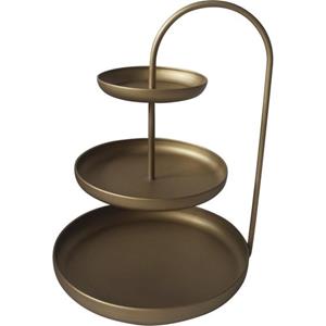 lesliliving Lesli Living 3-stöckige Etagere Julie 41x29,5x55 cm Gold 