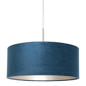 Steinhauer Pendelleuchte Sparkled Light in Silber und Blau E27 500mm