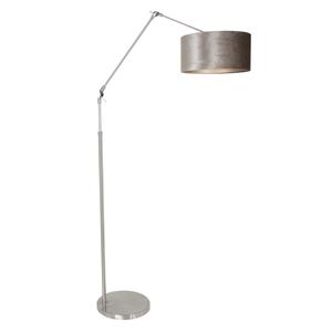Steinhauer LIGHTING LED Leselampe, Gelenkleuchte Stehleuchte Wohnzimmerlampe verstellbar Stahl Textil taupe E27
