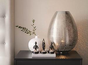 Sizland Dezign Lamp Jaipur - Metaal - Zilver