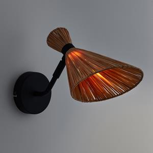 LA REDOUTE INTERIEURS Wandlamp in metaal en raffia, Rozza