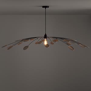 LA REDOUTE INTERIEURS Hanglamp in metaal en vlechtwerk Ø138 cm, Léonie
