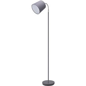 BES LED LED Vloerlamp - Aigi Rolo - E14 Fitting - Rond - Mat Grijs - Aluminium