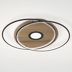 Q-Smart-Home Paul Neuhaus Q-AMIRA LED-Deckenlampe oval, braun