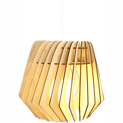 Bomerango Spin houten lampenkap - Medium Ø 37 cm