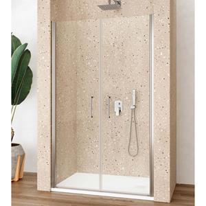 Lacus Nisdeur  Giglio Evo Saloon 2 Klapdeuren 80x200 Cm Helder Glas Chroom