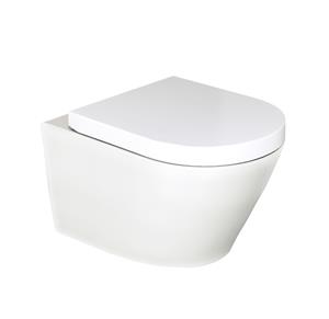Luca Varess Calibro hangend toilet satijn wit randloos