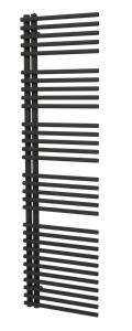 Vipera Nevada enkele handdoekradiator 50 x 180 cm centrale verwarming mat zwart zijaansluiting 847W