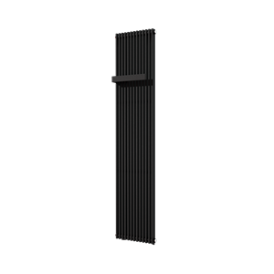 Vipera Corrason enkele badkamerradiator 40 x 180 cm centrale verwarming mat zwart zijaansluiting 1,339W