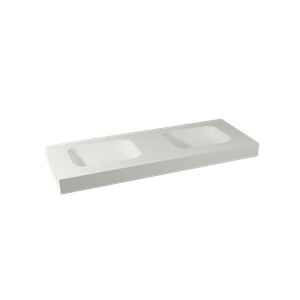 Balmani Arcato dubbele wastafel matte Solid Surface 150 x 55,5 cm