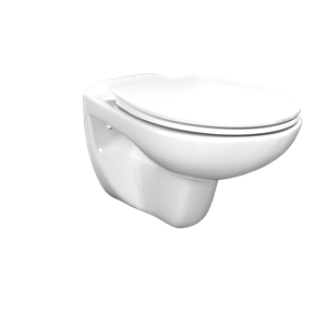 Linie Rino hangend toilet hoogglans wit open spoelrand
